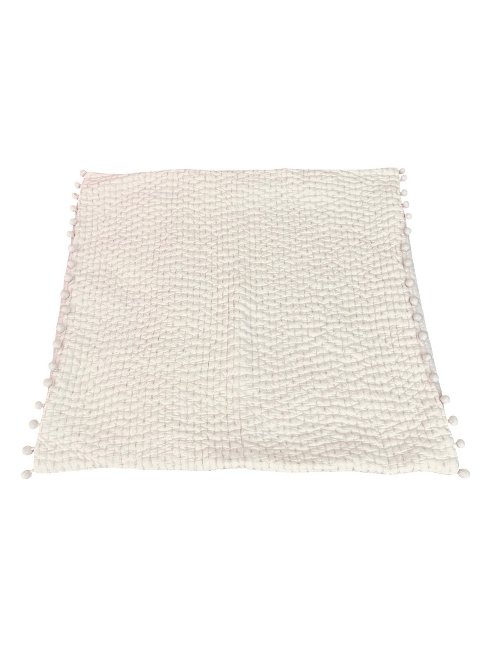 Serena & Lily Blush Pink & Metallic silver Pillow Cover 26” x 26”